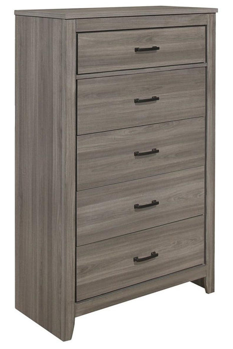 Waldorf 5 Drawer Chest in Dark Gray 1902-9