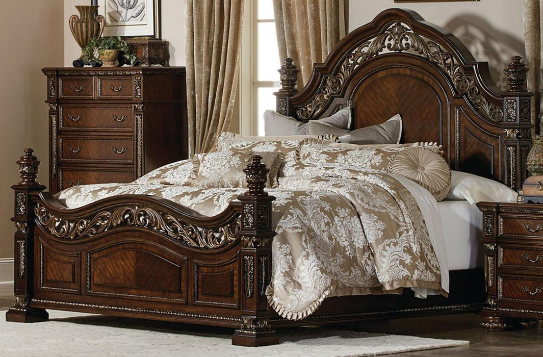 Catalonia Queen Poster Bed in Cherry 1824-1