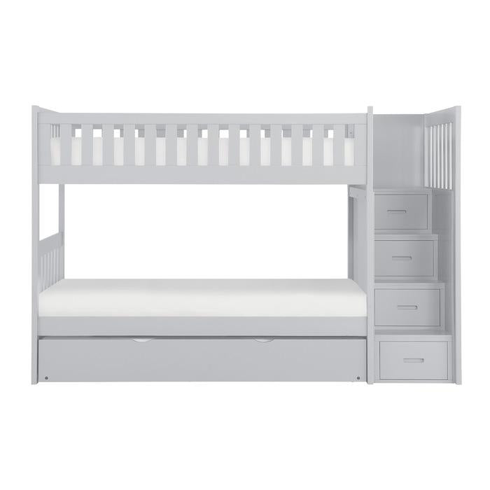 B2063SB-1R - (5) Twin/Twin Step Bunk Bed with Twin Trundle image