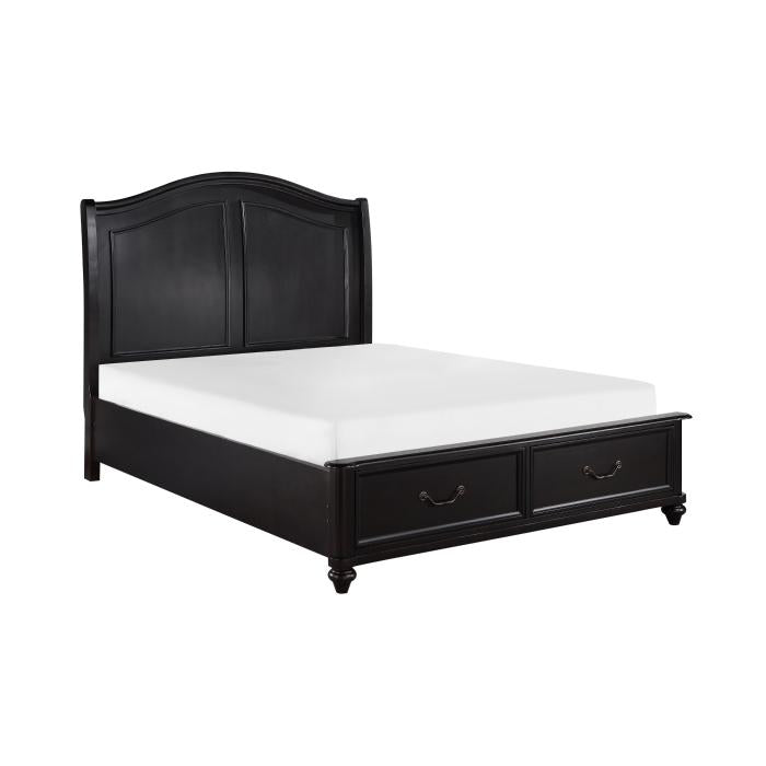 Herman (3) California King Platform Bed with Footboard Storage