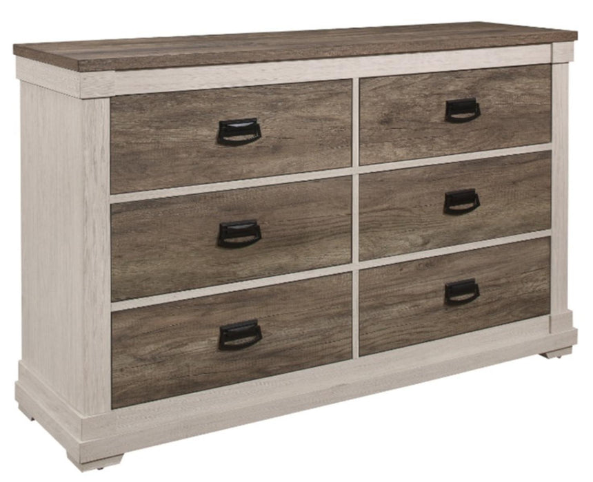 Arcadia Dresser in White & Weathered Gray 1677-5