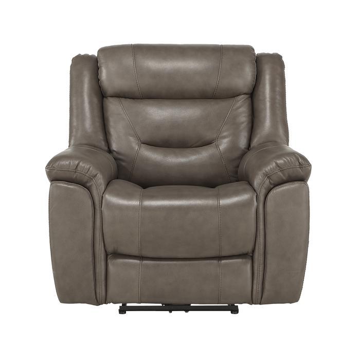 Danio Power Double Reclining Chair with Power Headrests in Brownish Gray 9528BRG-1PWH image