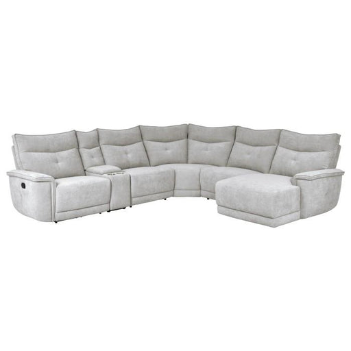 homelegance-furniture-tesoro-6pc-sectional-w-right-chaise-in-mist-gray