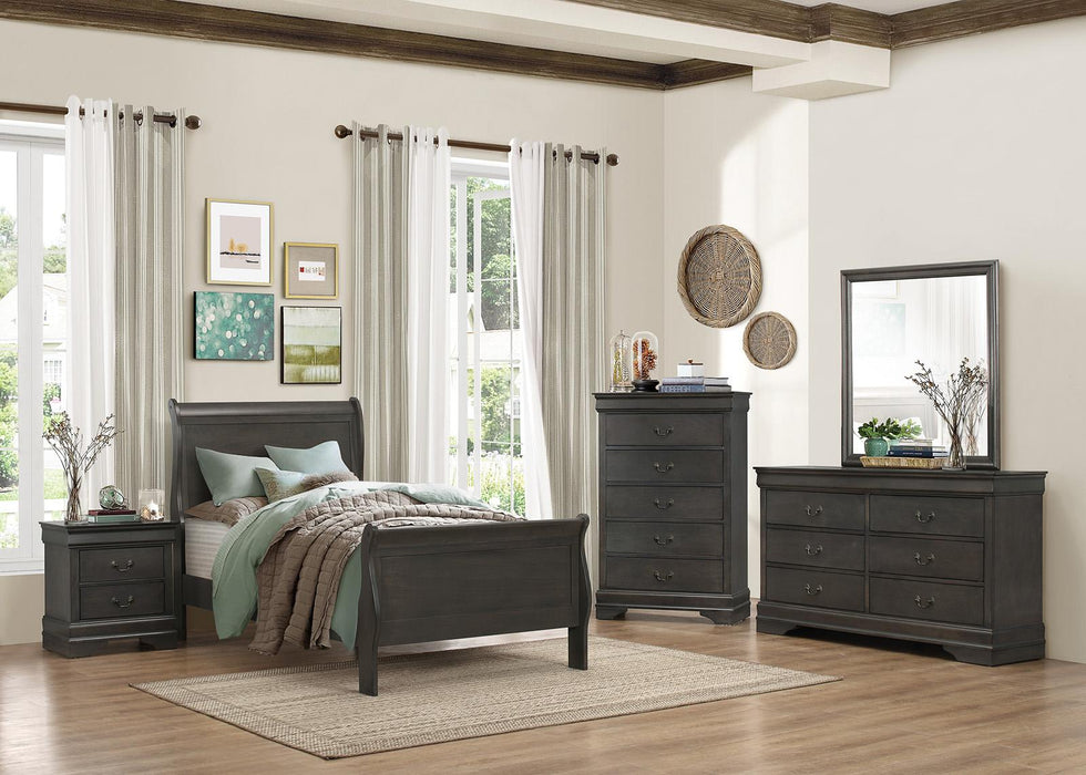 Mayville Full Sleigh Bed in Gray 2147FSG-1