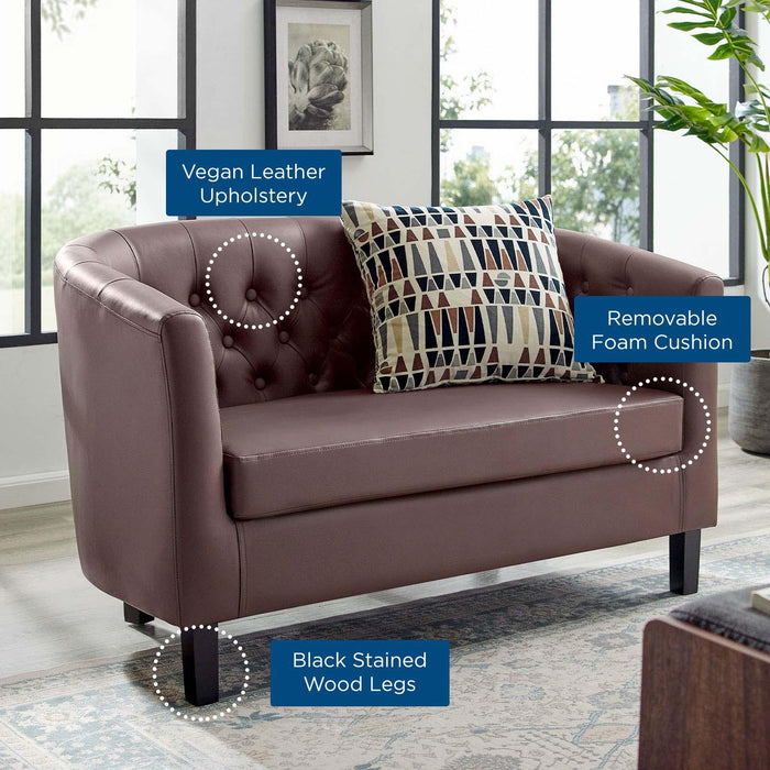 Prospect Upholstered Vinyl Loveseat