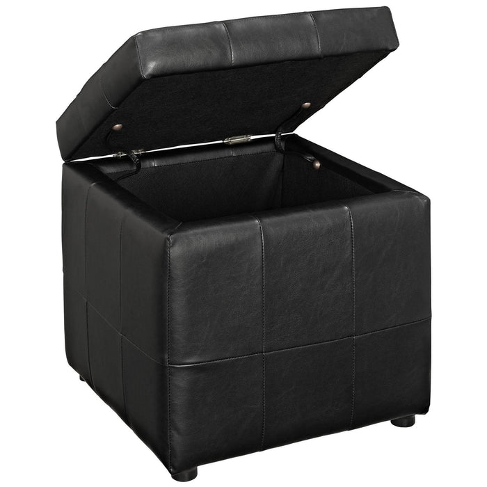 Volt Storage Upholstered Vinyl Ottoman