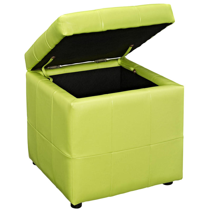 Volt Storage Upholstered Vinyl Ottoman