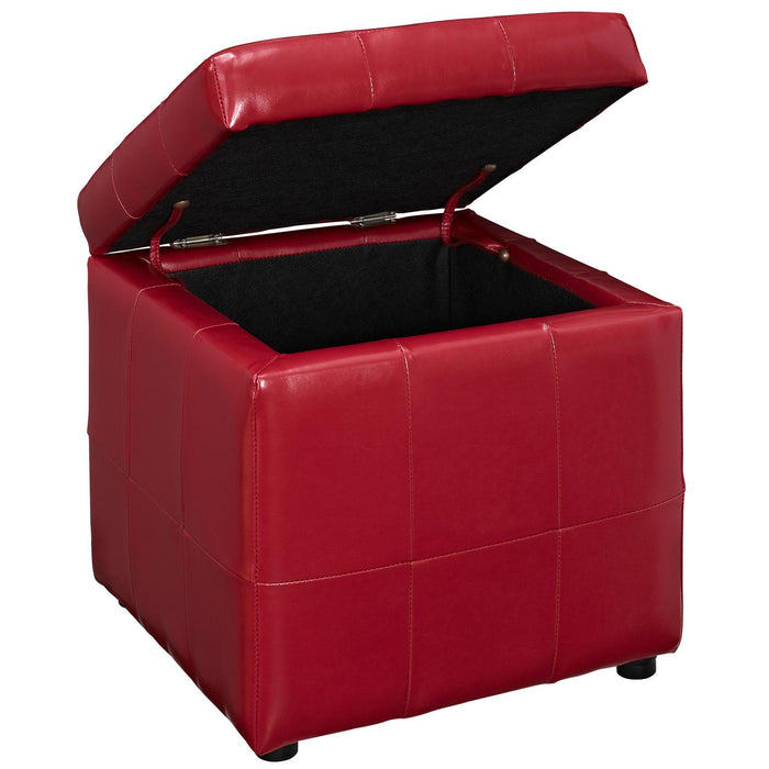 Volt Storage Upholstered Vinyl Ottoman