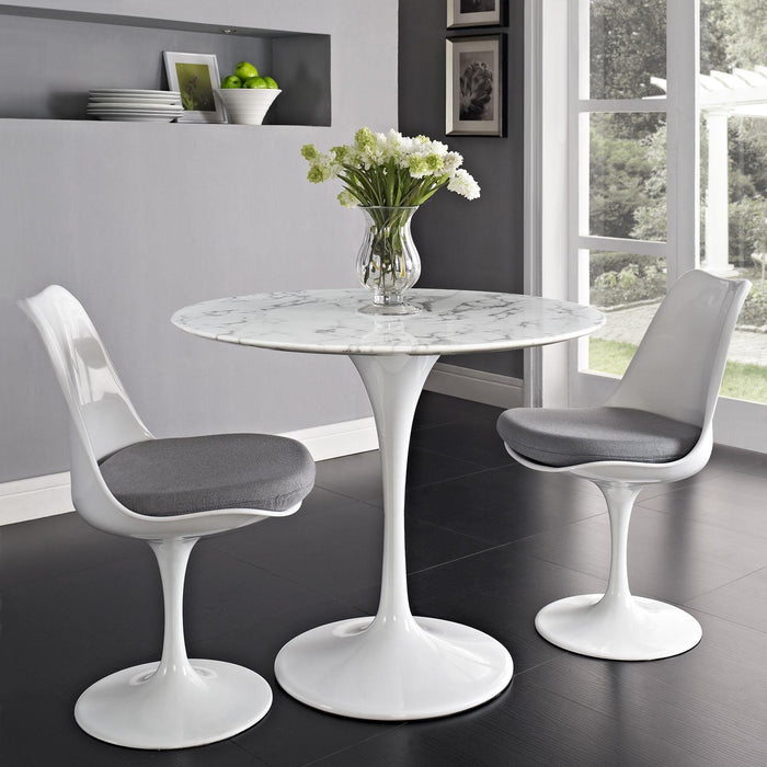 Lippa 36" Round Artificial Marble Dining Table