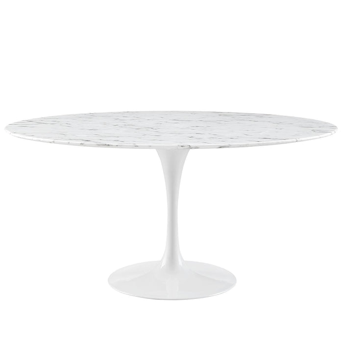 Lippa 60" Round Artificial Marble Dining Table image