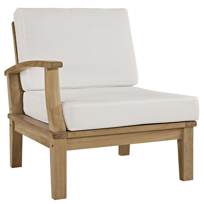 Marina Outdoor Patio Teak Left-Facing Sofa