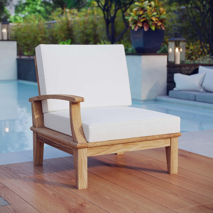 Marina Outdoor Patio Teak Left-Facing Sofa