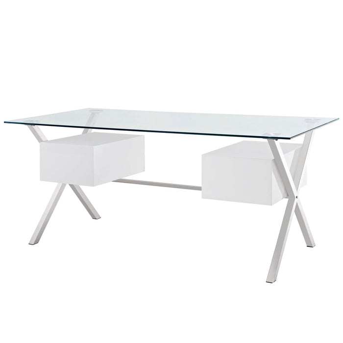 Abeyance Glass Top Office Desk