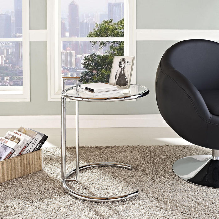 Eileen Gray Chrome Stainless Steel End Table