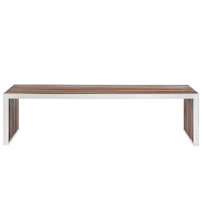 Gridiron Large Wood Inlay Bench