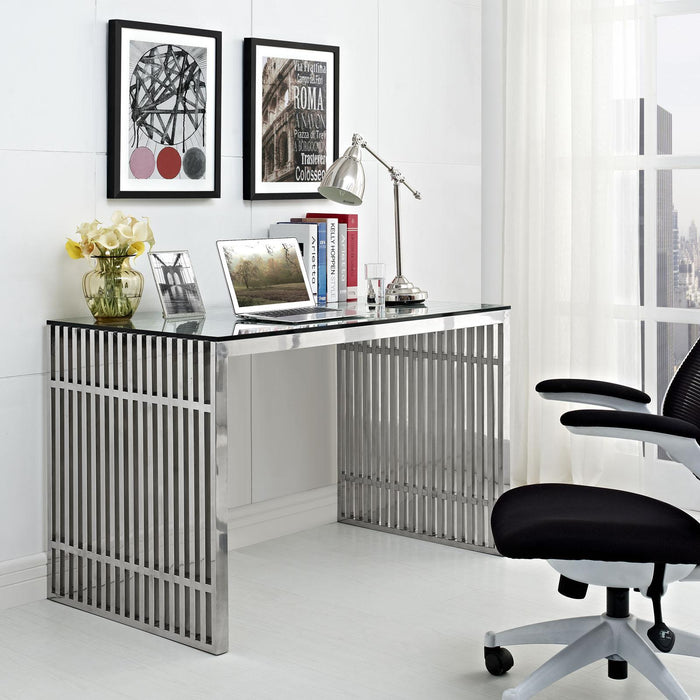 Gridiron Stainless Steel Office Desk