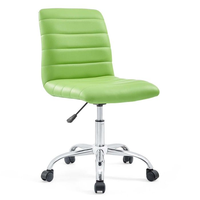 Ripple Armless Mid Back Vinyl Office Chair image