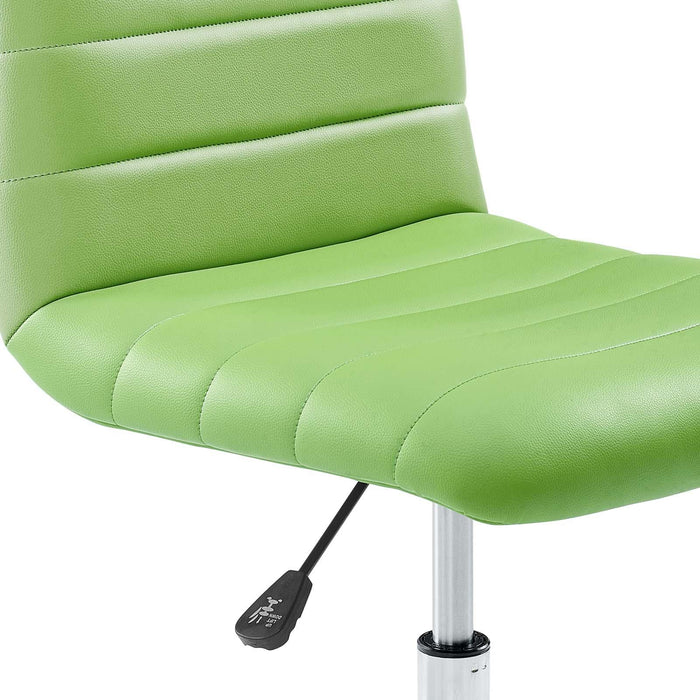 Ripple Armless Mid Back Vinyl Office Chair