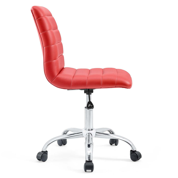 Ripple Armless Mid Back Vinyl Office Chair