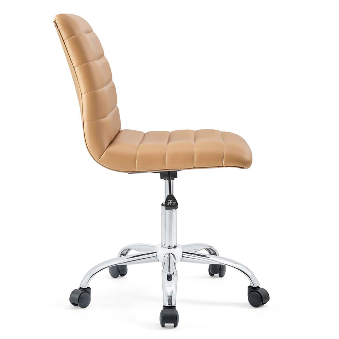 Ripple Armless Mid Back Vinyl Office Chair