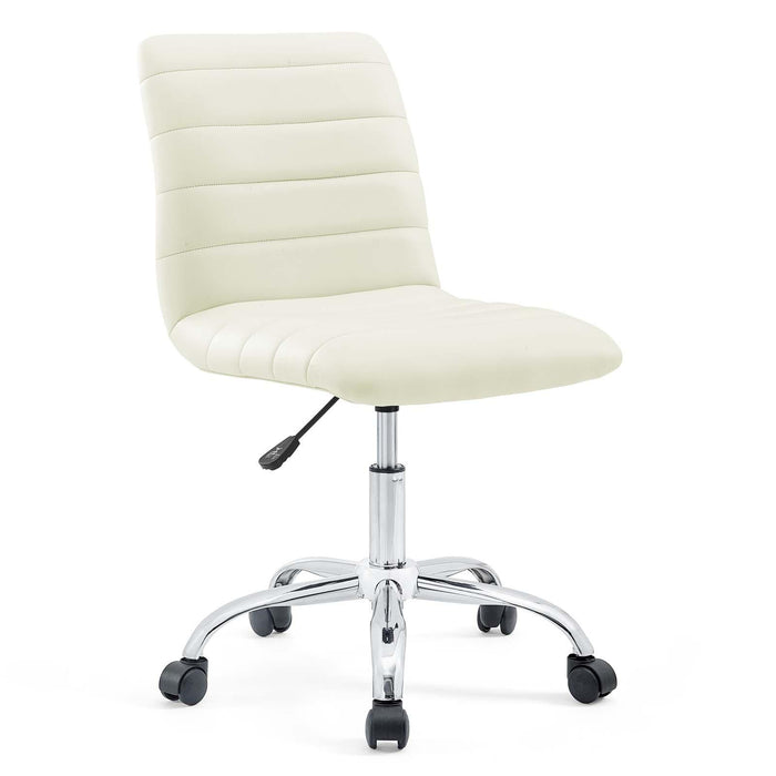 Ripple Armless Mid Back Vinyl Office Chair