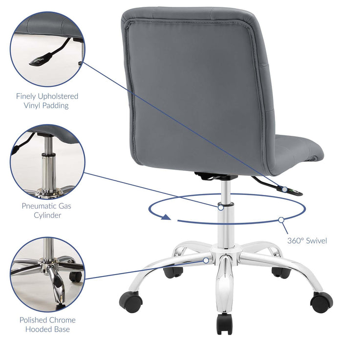 Prim Armless Mid Back Office Chair