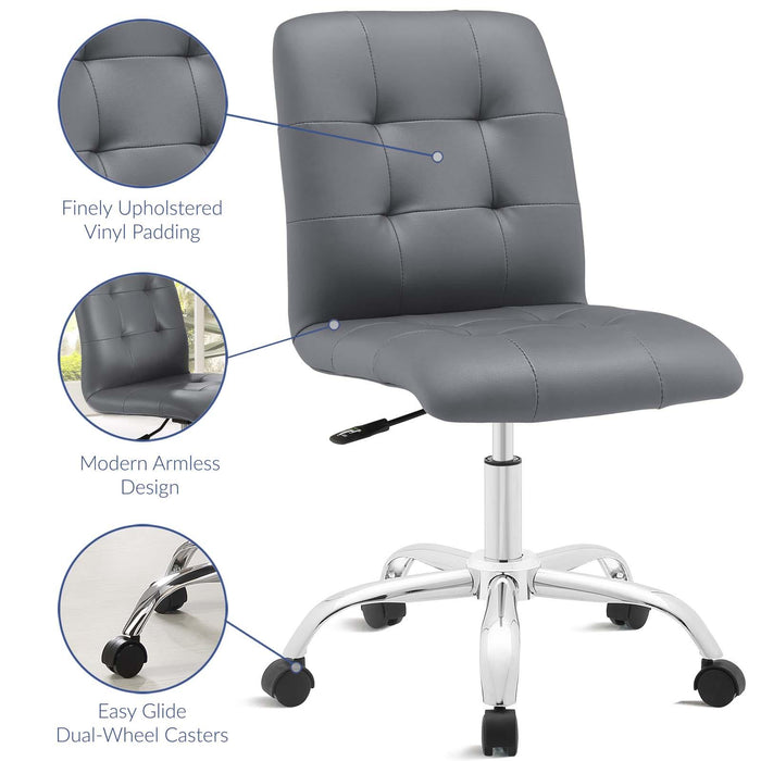 Prim Armless Mid Back Office Chair