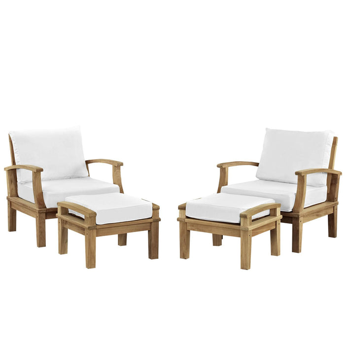 Marina 4 Piece Outdoor Patio Teak Set