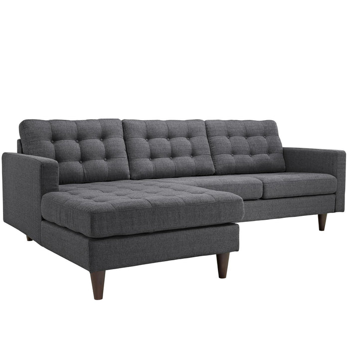 Empress Left-Facing Upholstered Fabric Sectional Sofa