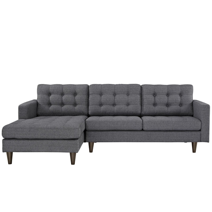 Empress Left-Facing Upholstered Fabric Sectional Sofa