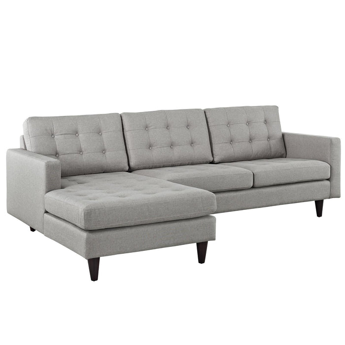 Empress Left-Facing Upholstered Fabric Sectional Sofa