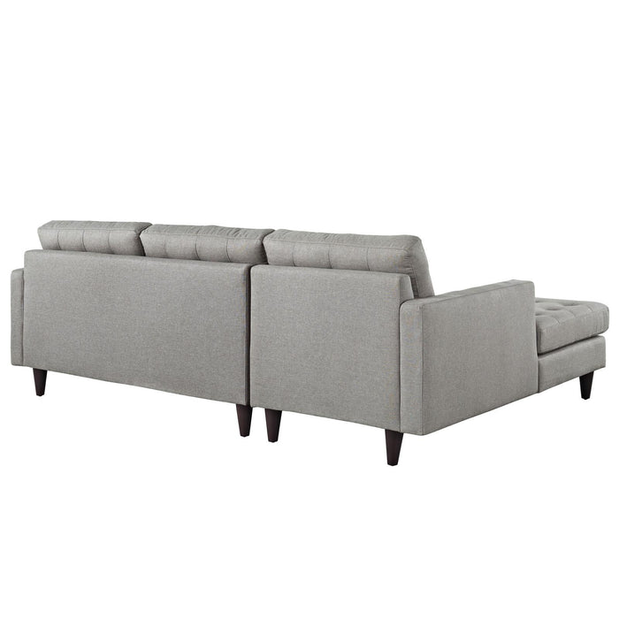 Empress Left-Facing Upholstered Fabric Sectional Sofa