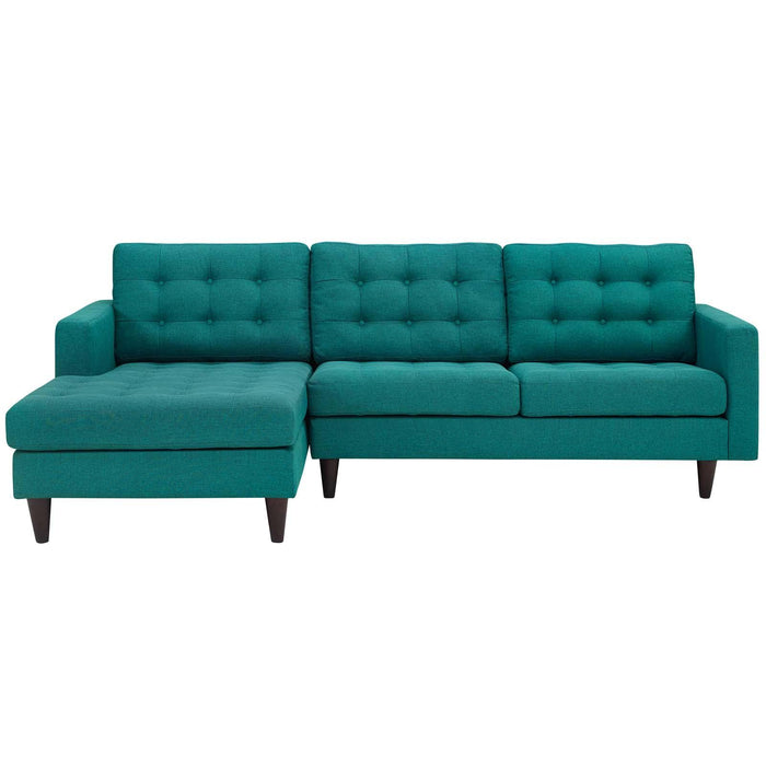 Empress Left-Facing Upholstered Fabric Sectional Sofa