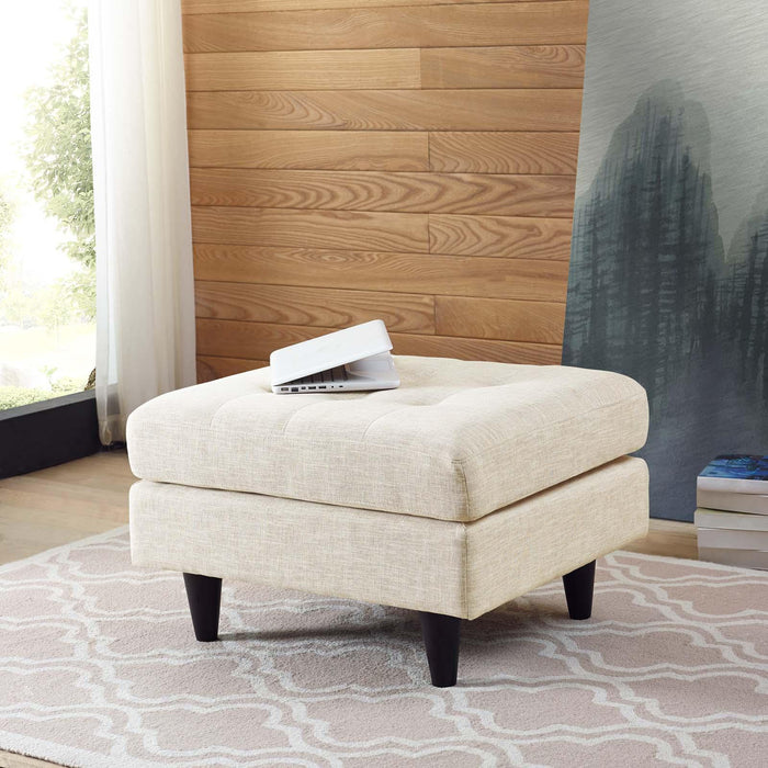 Empress Upholstered Fabric Ottoman