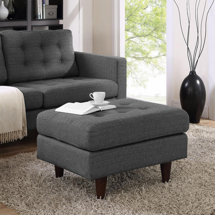 Empress Upholstered Fabric Ottoman