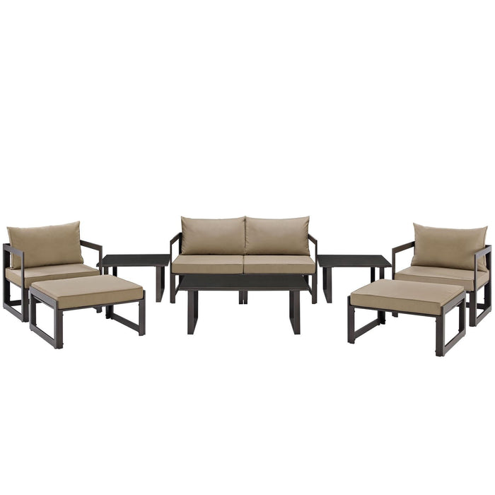 Fortuna 9 Piece Outdoor Patio Sectional Sofa Set image