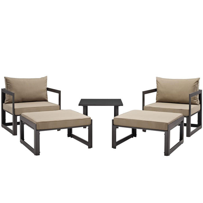 Fortuna 5 Piece Outdoor Patio Sectional Sofa Set image