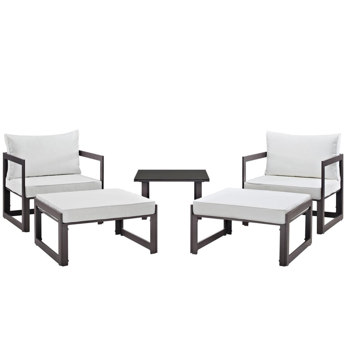 Fortuna 5 Piece Outdoor Patio Sectional Sofa Set