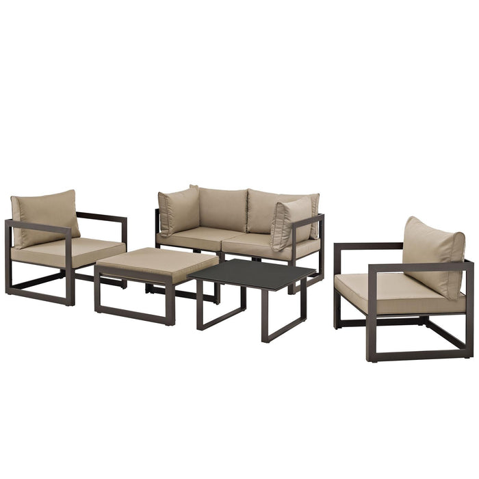 Fortuna 6 Piece Outdoor Patio Sectional Sofa Set image