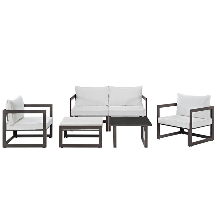 Fortuna 6 Piece Outdoor Patio Sectional Sofa Set