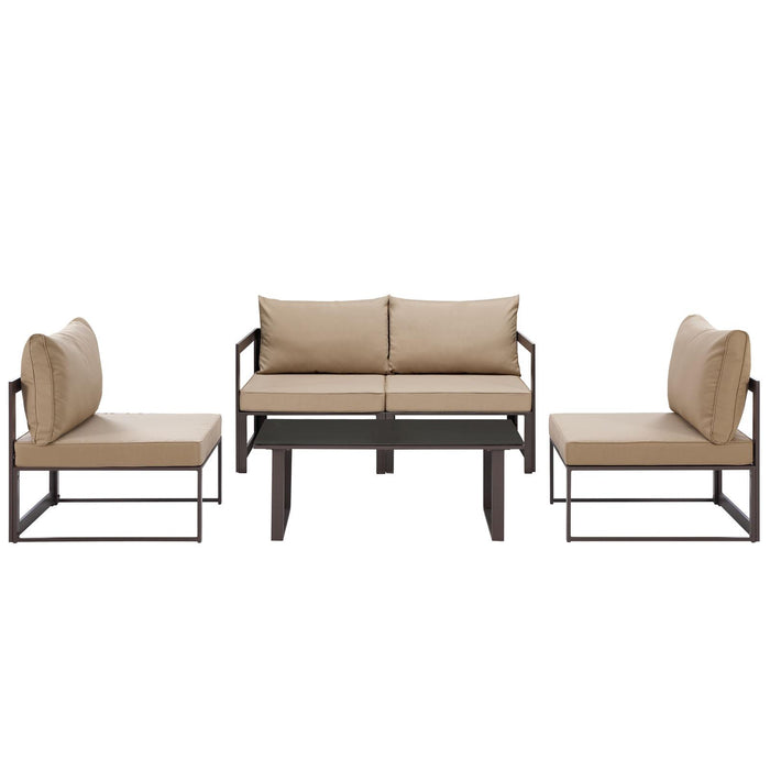 Fortuna 5 Piece Outdoor Patio Sectional Sofa Set