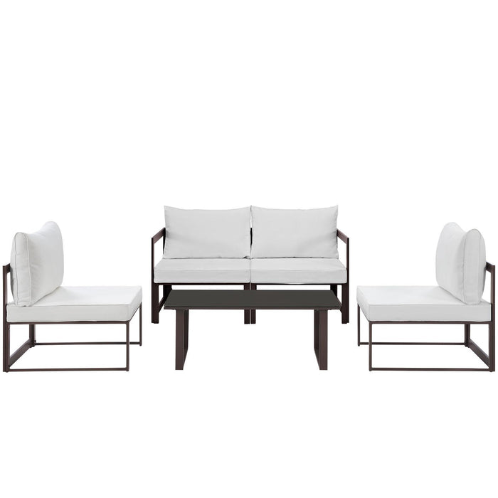 Fortuna 5 Piece Outdoor Patio Sectional Sofa Set