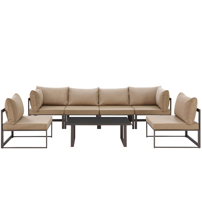 Fortuna 7 Piece Outdoor Patio Sectional Sofa Set image