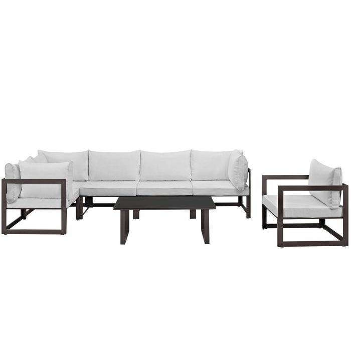 Fortuna 7 Piece Outdoor Patio Sectional Sofa Set