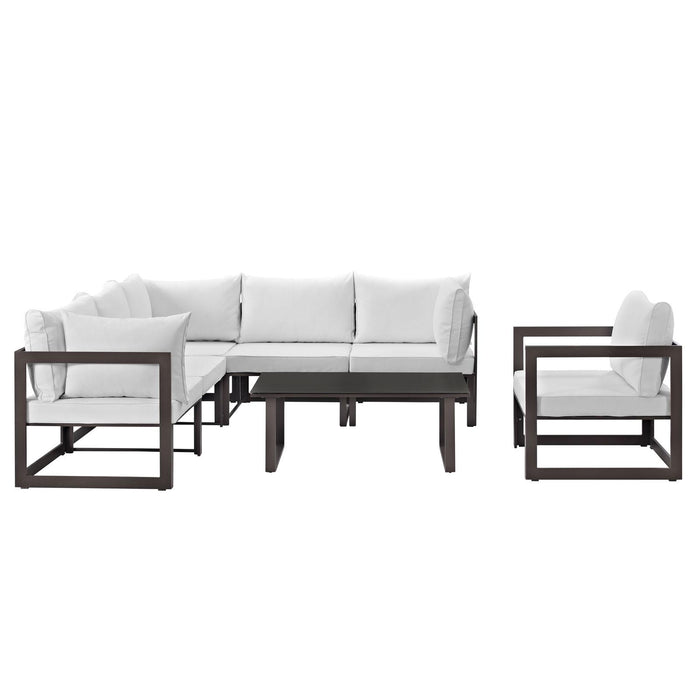 Fortuna 7 Piece Outdoor Patio Sectional Sofa Set