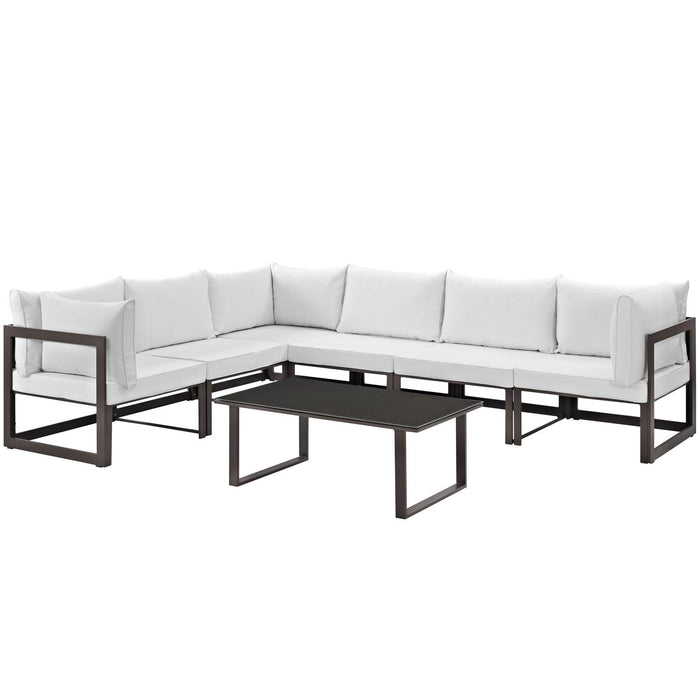 Fortuna 7 Piece Outdoor Patio Sectional Sofa Set