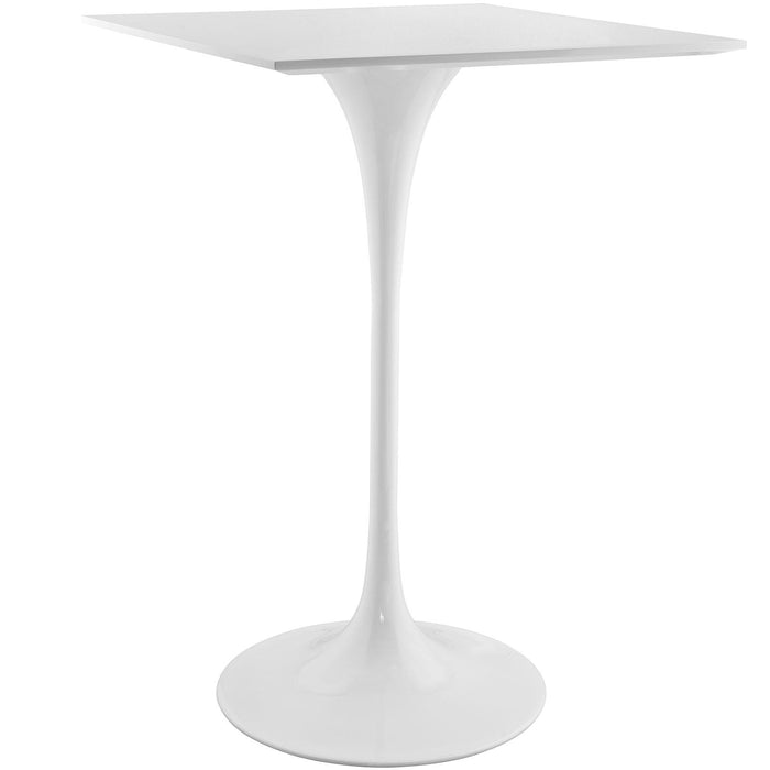 Lippa 28" Square Wood Top Bar Table