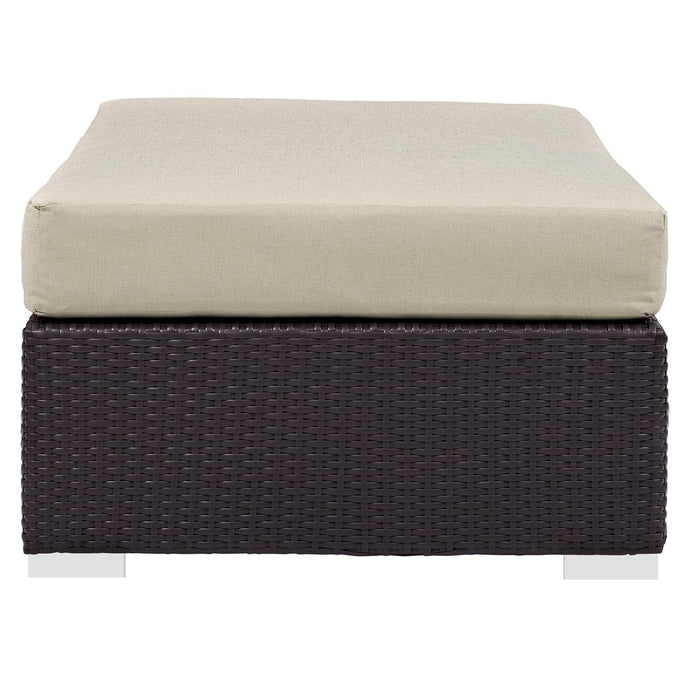 Convene Outdoor Patio Fabric Rectangle Ottoman