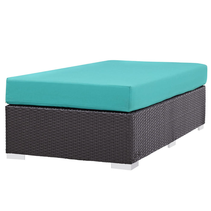 Convene Outdoor Patio Fabric Rectangle Ottoman