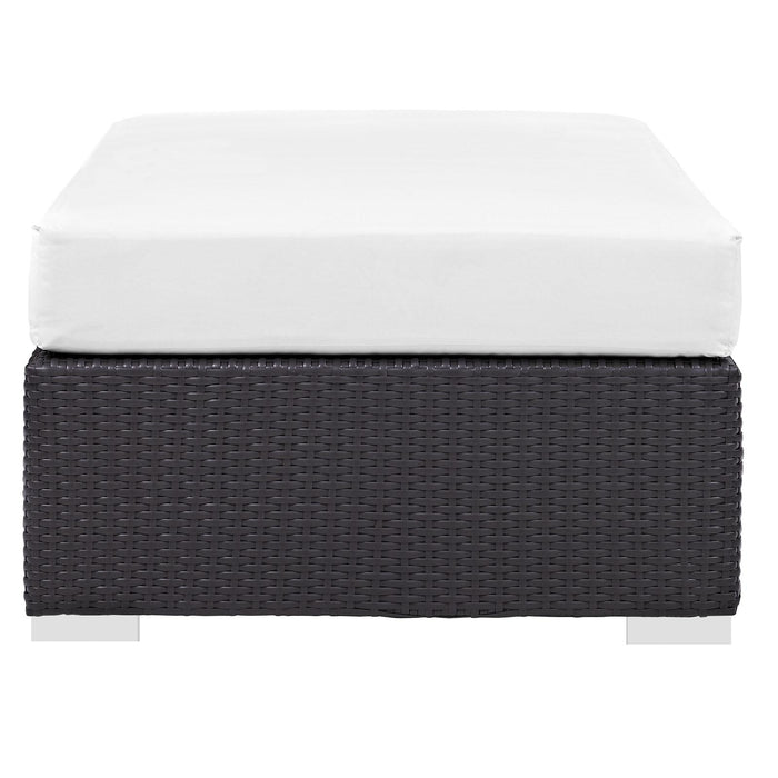 Convene Outdoor Patio Fabric Rectangle Ottoman